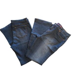 2 pair The Children's Place denim jeans, boot cut girl's size 20 plus